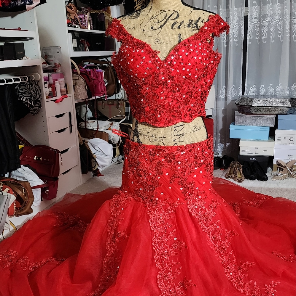 Two-piece wedding/ henna dress